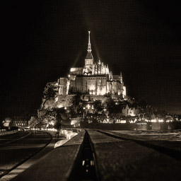 Le mascaret au Mont St Michel - 21 mars 2015