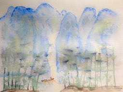 Jour 2 : Me voici -</BR>
Là où le bleu de la mer</BR>
Est sans limite. (Taneda Santoka)