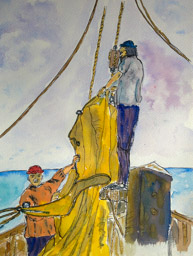 Jour47 : Peau enivrée de sel ~</BR>
les muscles luttent</BR>
en un corps à cordes déchaîné. (Coralie Brunot)