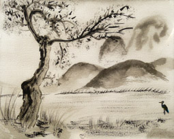 Jour 24 : Sous la pluie d’été</BR>
Raccourcissent </BR>
Les pattes du héron. (Matsuo Bashõ)