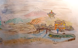 #XIV
二日酔 も のかは花のろあいだ</br>
Futsuka-ei monokawa hana no aru aida</br>
Qu'importe la gueule de bois</br> 
Tant qu'il y a des fleurs</br>           (Matsuo Bashô)