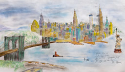 Si tu viens ici</br>
Saute dans un taxi</br>
Dis au driver: Brighton Beach</br>
Brooklyn by the sea. (M. Shuman)